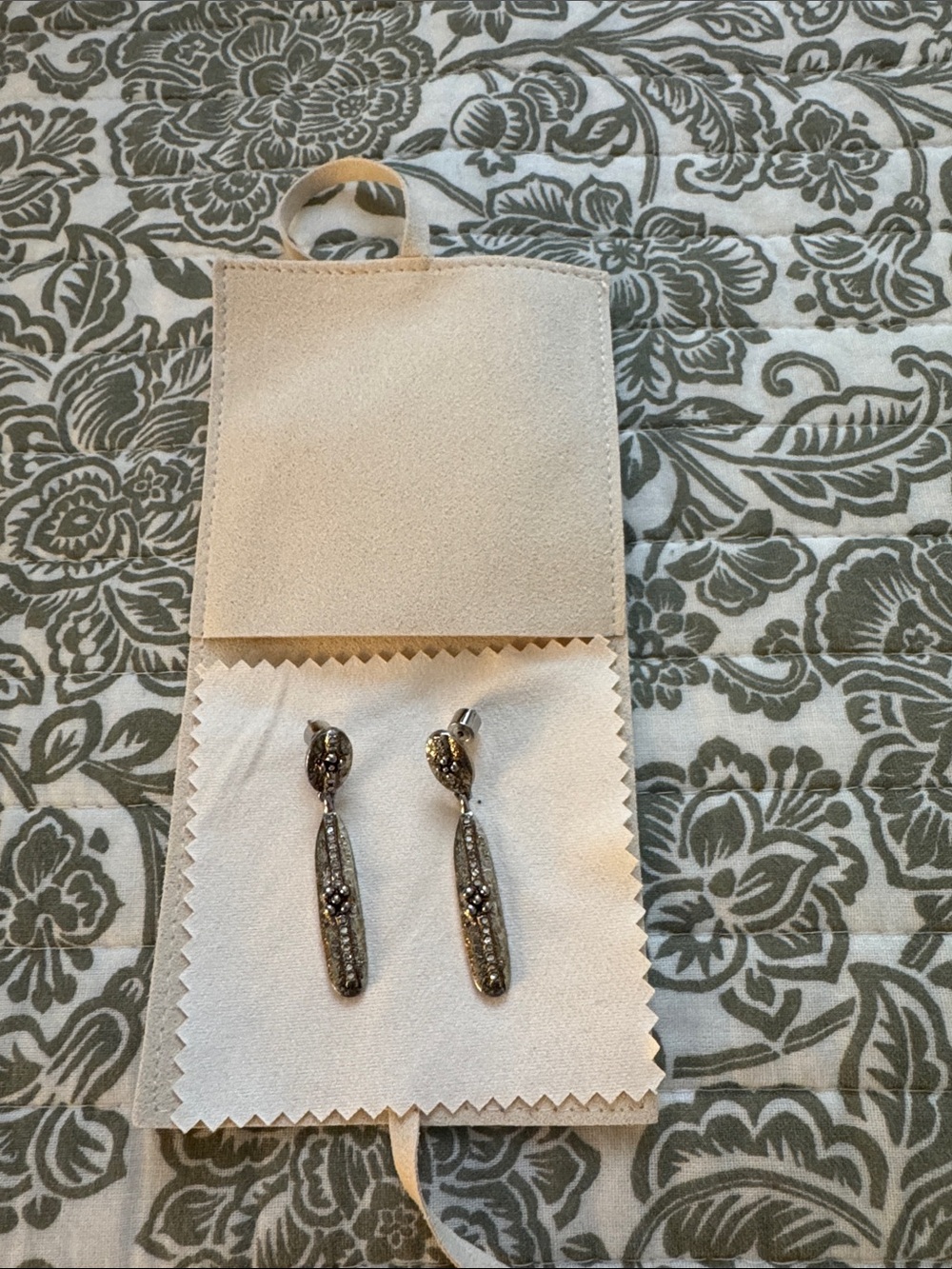 Zara Black and Silver Sparkle Drop Earrings - Women Jewelry